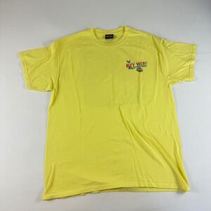 Harley Davidson Medium Key West Florida USA Graphic T Shirt Men's Yellow Tee